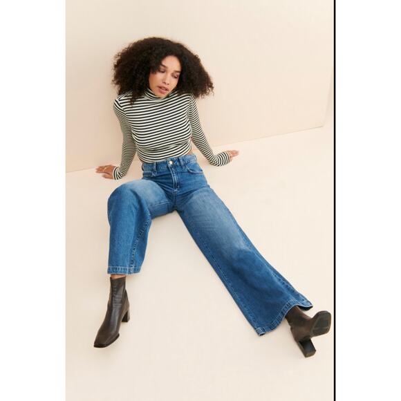 TRIARCHY-High Rise Wide Leg Jean Size 27 - Picture 3 of 8